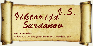 Viktorija Surdanov vizit kartica